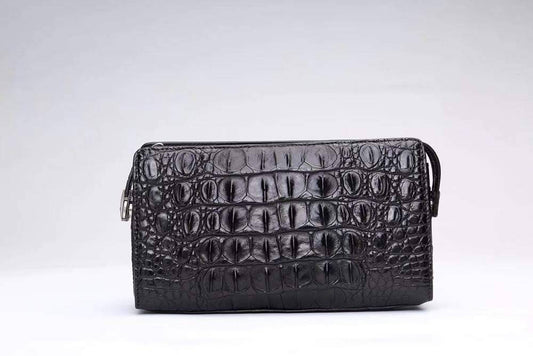 Mens Classic Genuine Crocodile Leather With Password Code Lock