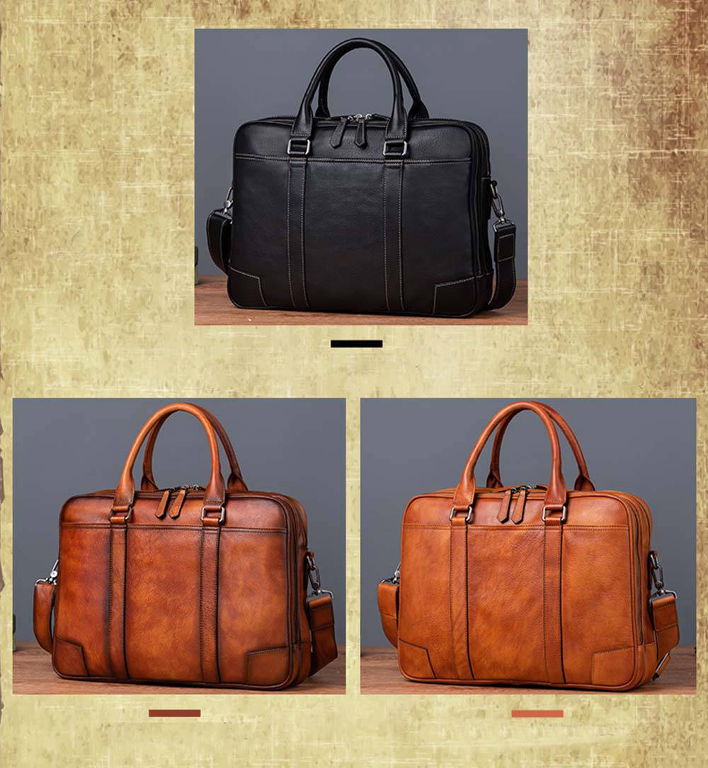 Mensola vintage in pelle, borsa da lavoro a tracolla 2732