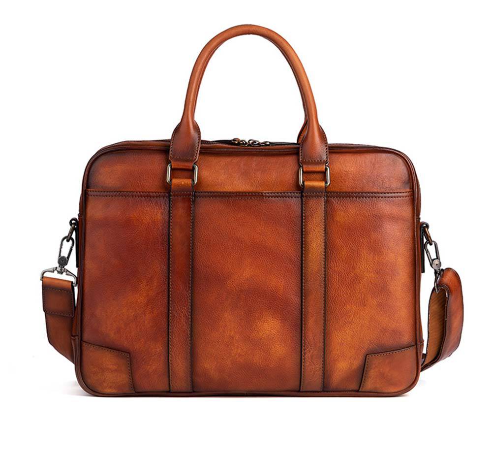 Borsa da uomo vintage in pelle stile valigetta a tracolla 2732