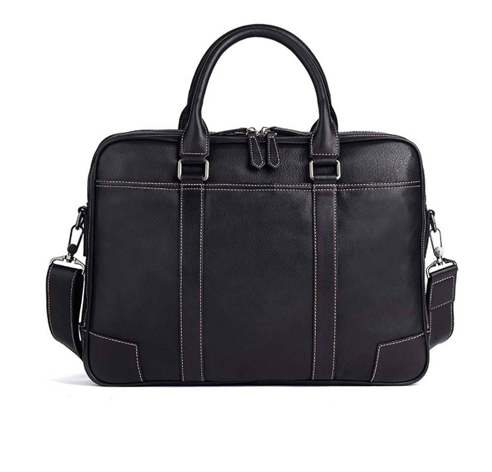 Cartella vintage in pelle da uomo, borsa a tracolla 2732