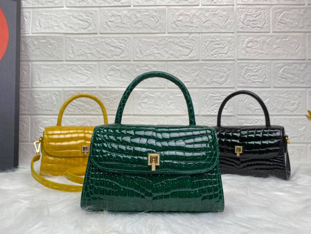 Mini Genuine Crocodile Leather Top-Handle Bag