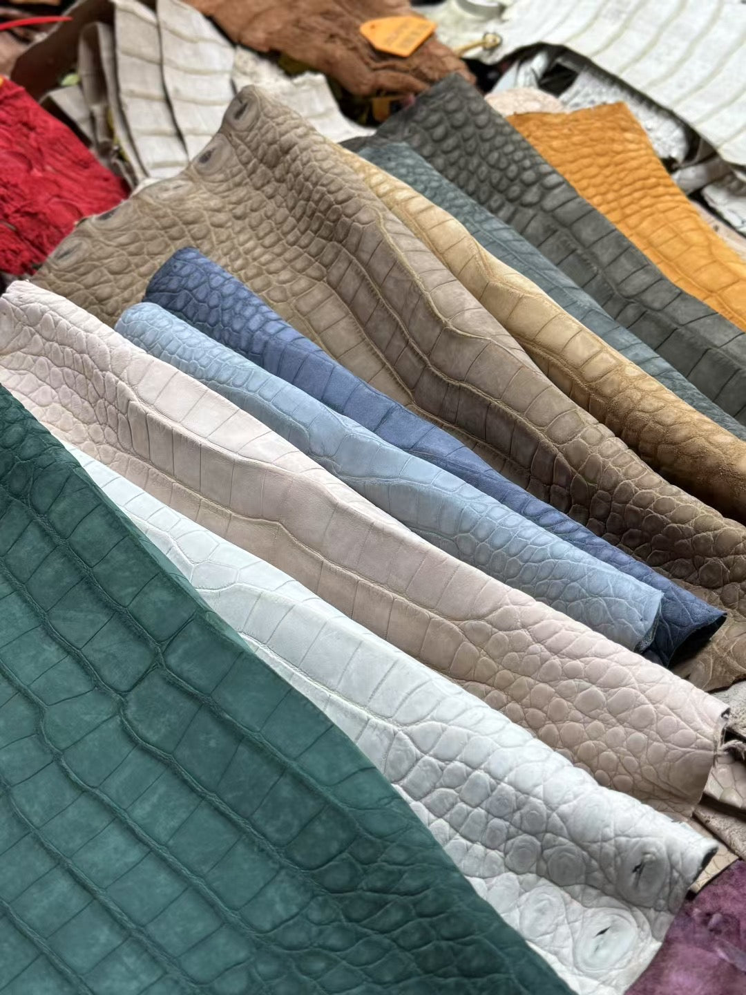 Preorder Nubuck Crocodile Leather Slippers For Ladies