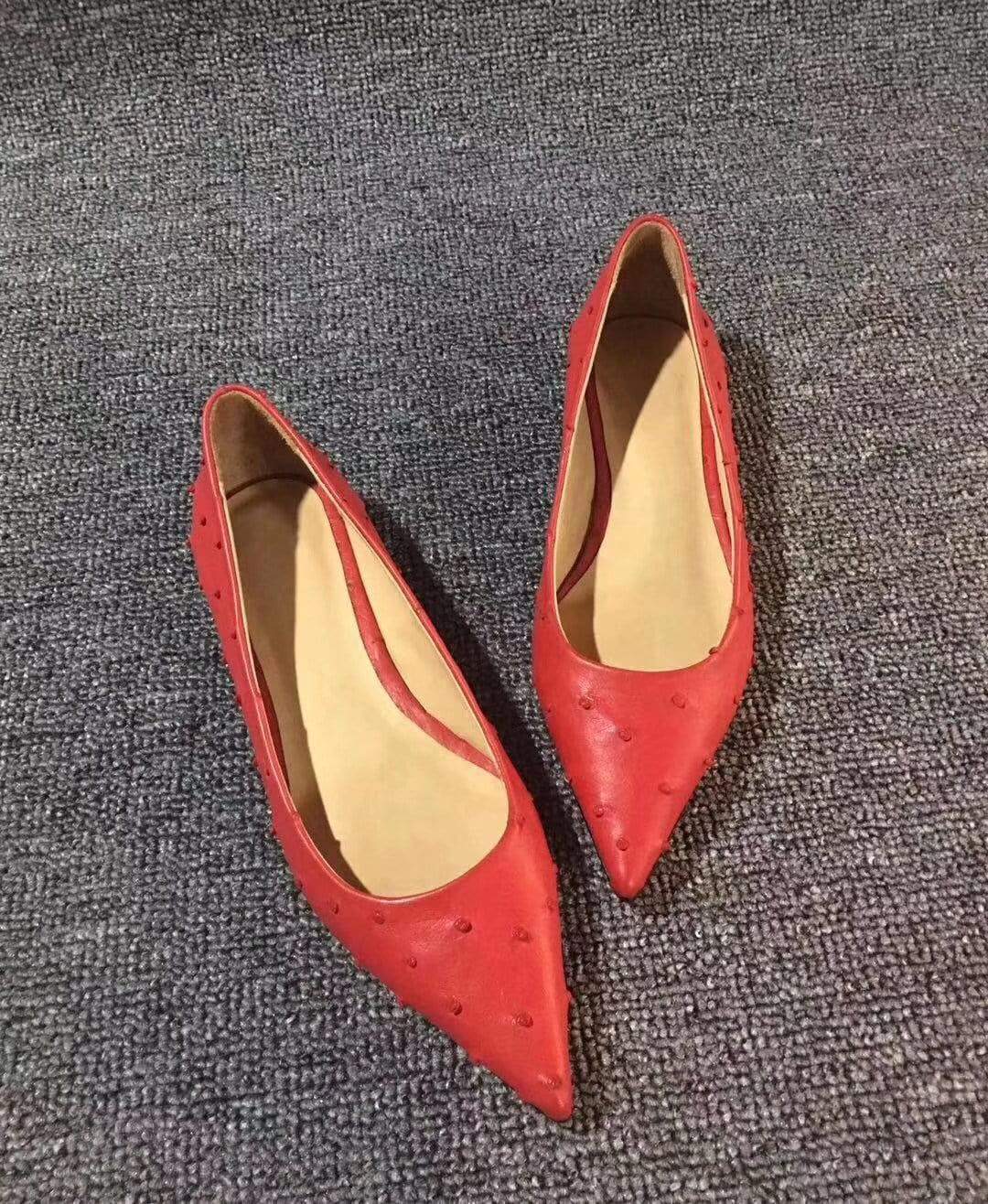 Décolleté da donna con tacco alto in pelle di struzzo, stile coccodrillo