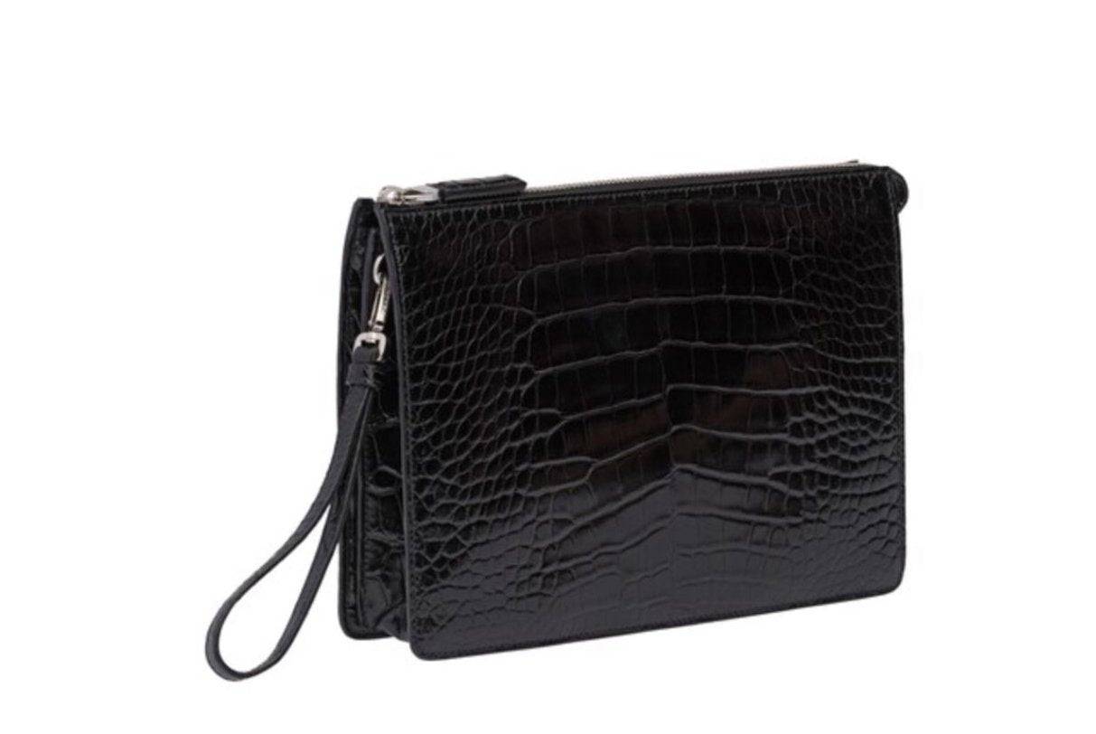 Preorder Crocodile Leather Clutch