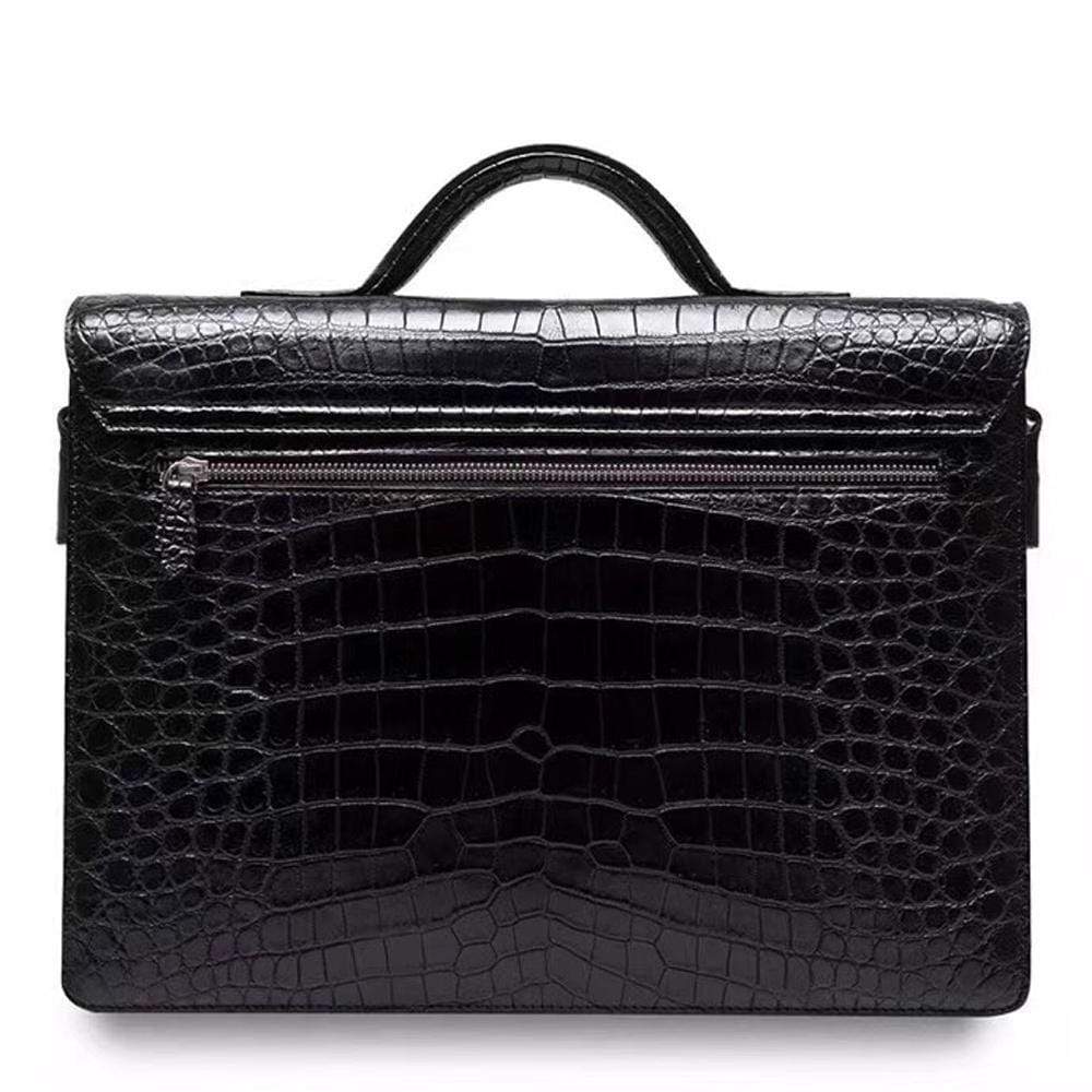 Borsa da lavoro da uomo in pelle di coccodrillo, in preordine, con chiusura a combinazione