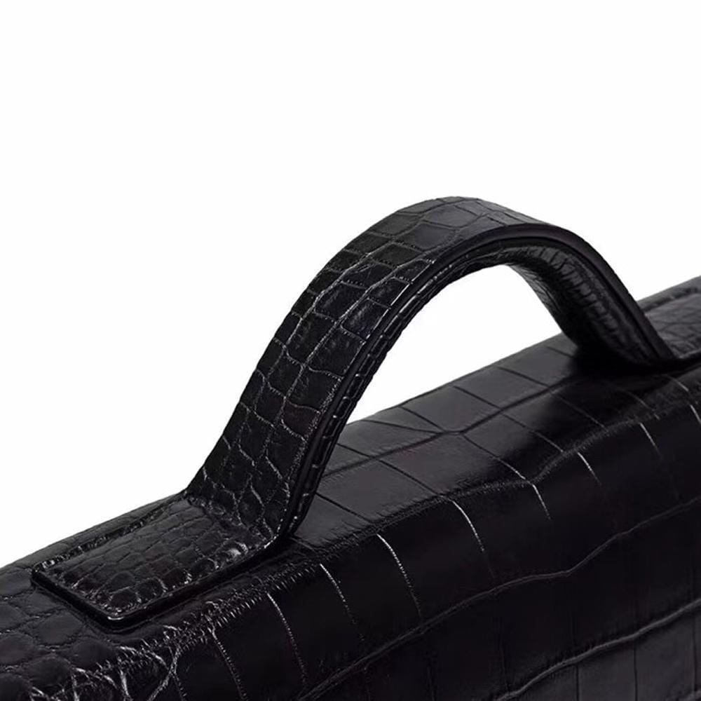 alt
Borsa da lavoro da uomo in pelle di coccodrillo, in preordine, con serratura a combinazione