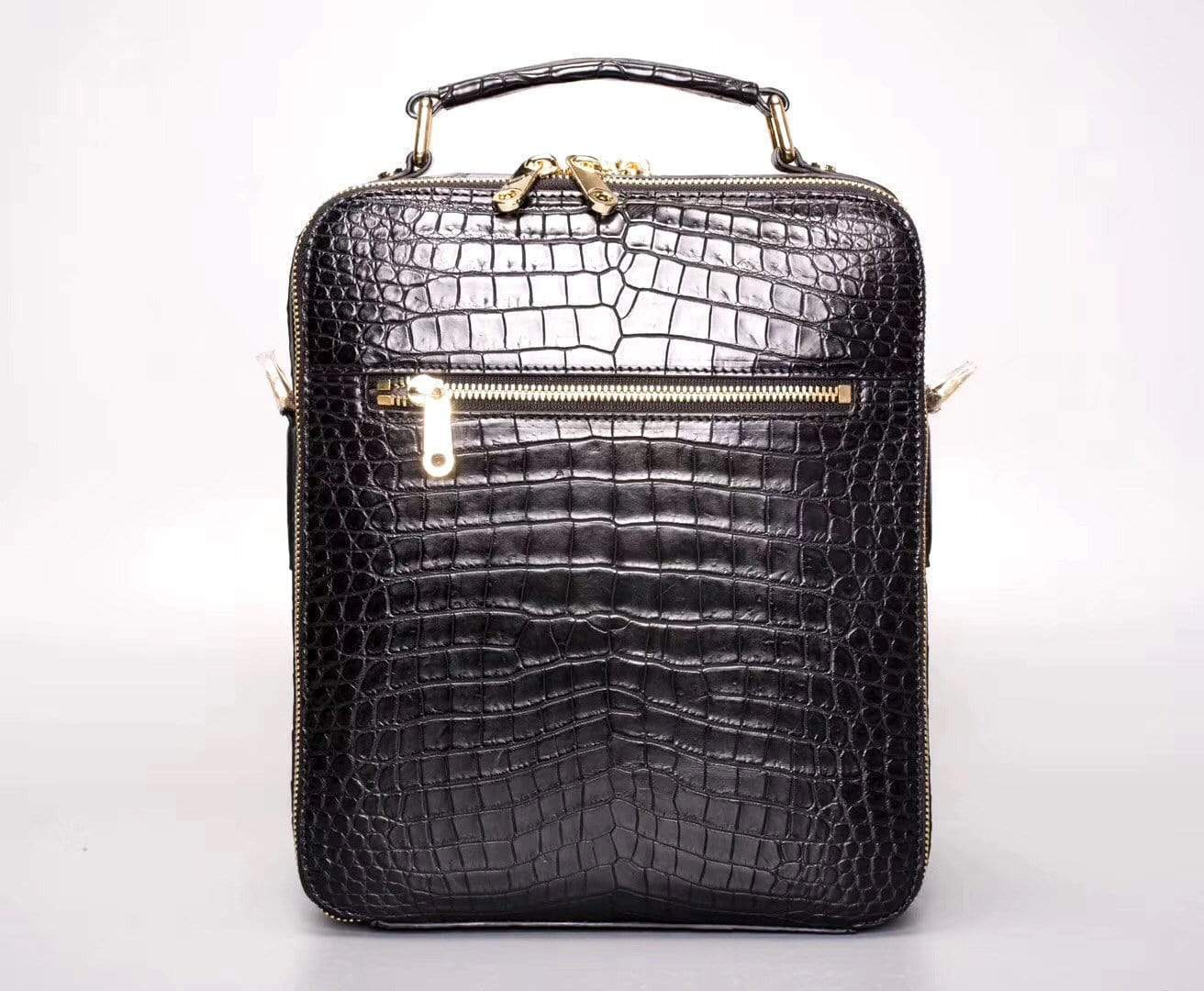 Preorder Crocodile Leather Moden Vertical Briefcase Large