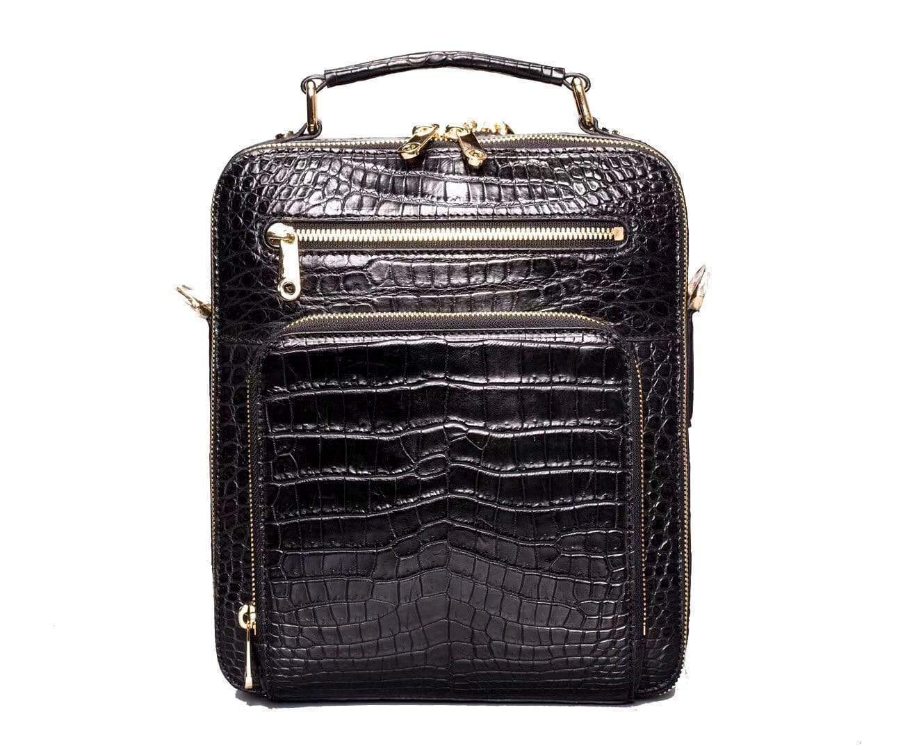 Preorder Crocodile Leather Moden Vertical Briefcase Large