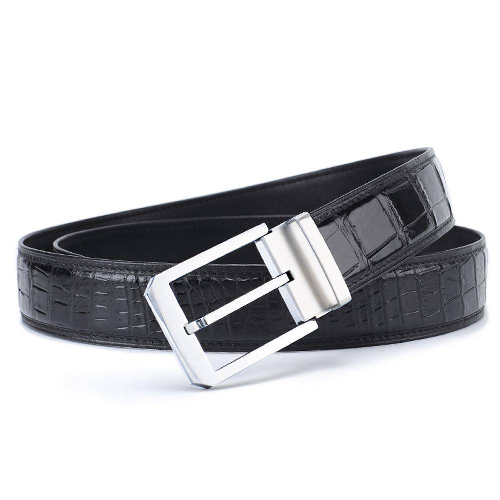 Preorder Crocodile Skin Belly Leather Belt  Without Buckle