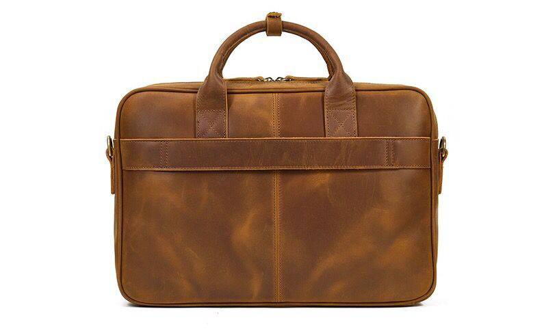 Preorder Men's Ostrich Skin Full Quill  Leather Briefcase