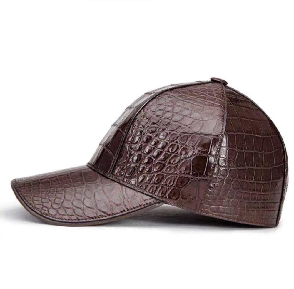 Rossie Viren Crocodile Belly Leather Strap back Baseball Cap