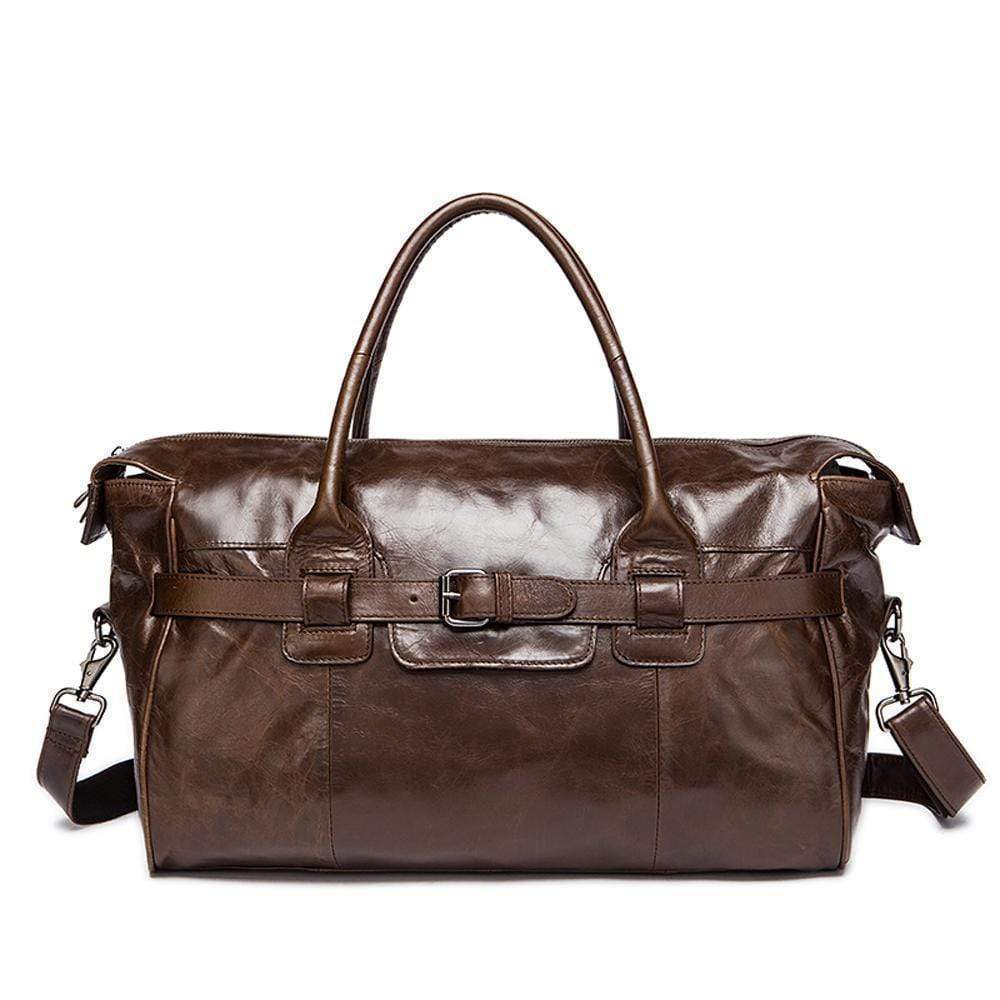 Rossie Viren  Leather Duffle Travel Bag