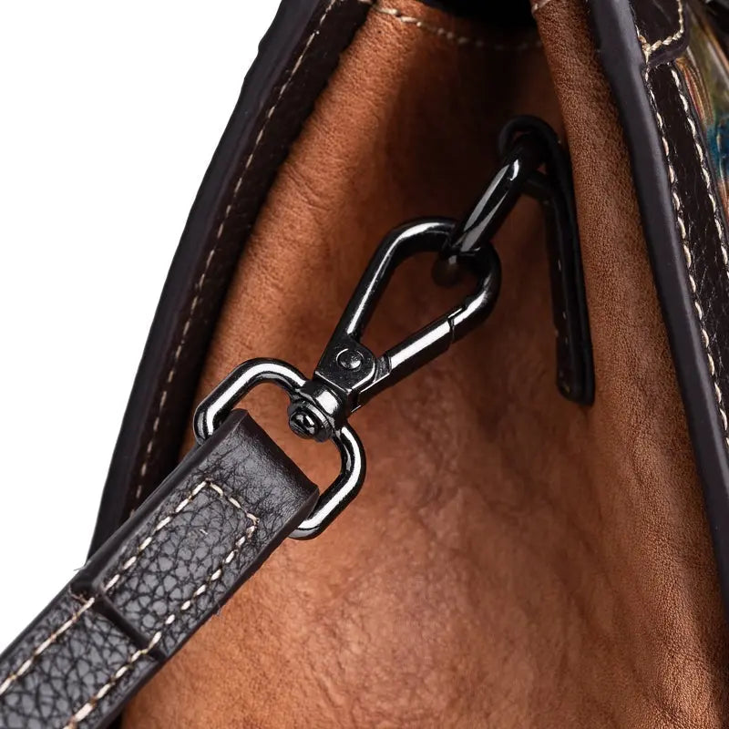 Rossie Viren Leather Top Handle Shoulder Cross Body Bag