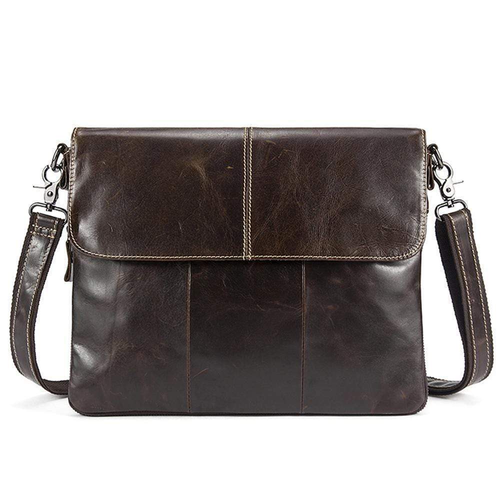 Rossie Viren Men's  Medium Vintage Leather Messenger Bag