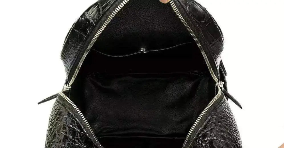 Rossie Viren Unisex Crocodile Skin Leather Backpack