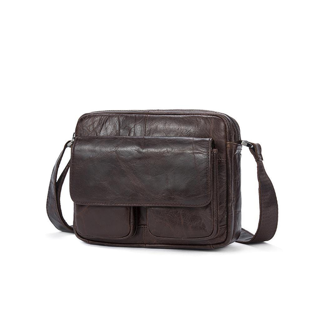 Rossie Viren  Vintage Brown Leather  Personalised Messenger Bags