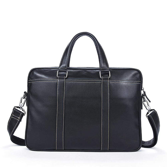 Rossie Viren Vintage Leather Briefcase Tote Business Satchel Bag