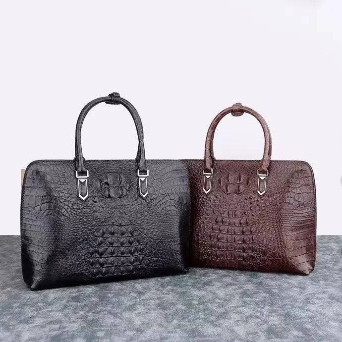 alt
Borsa Shell in pelle di coccodrillo, borsa a mano Shell Pack Alma