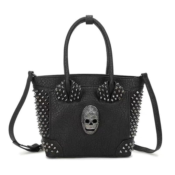 3D Studded Skull Shopper Bag ,Studded Skull Tote Bag