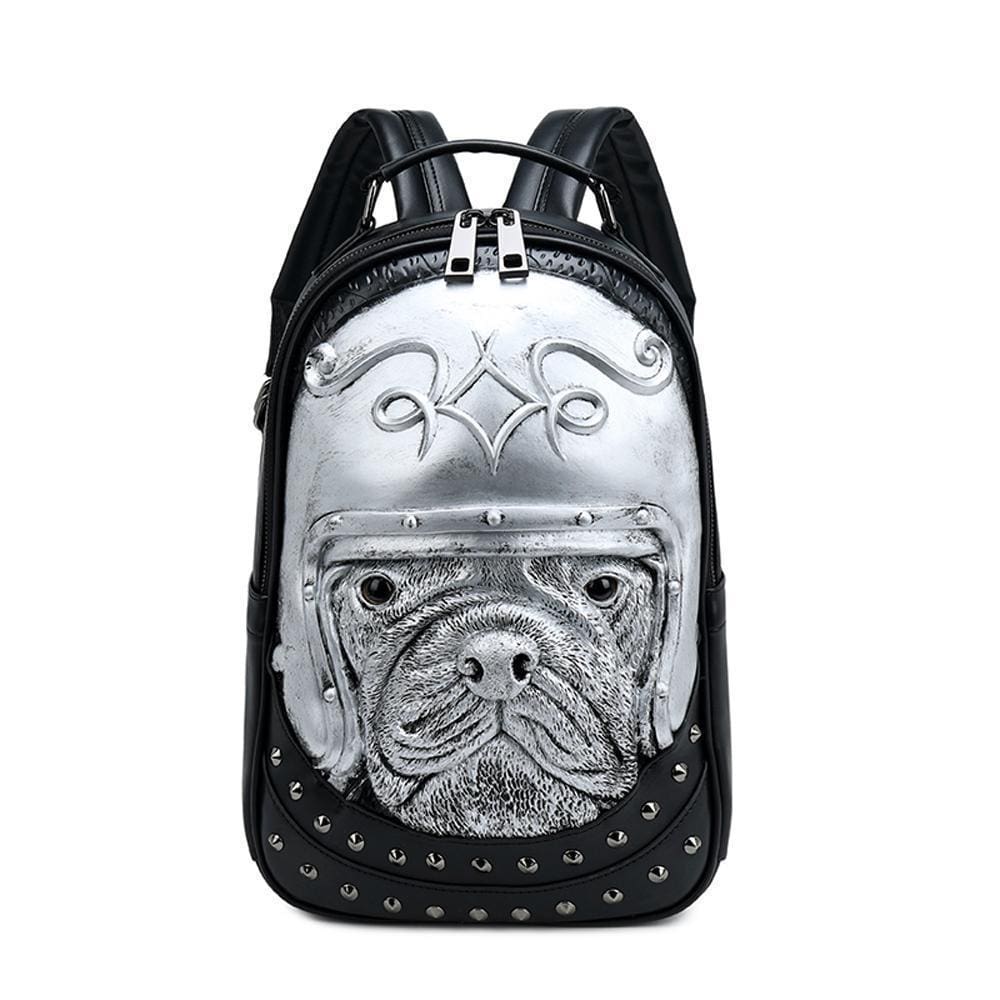 Studed 3D Backpack Unisex Creative Dog Modeling Fashion  Pattern Trendy Travel Handbag Small