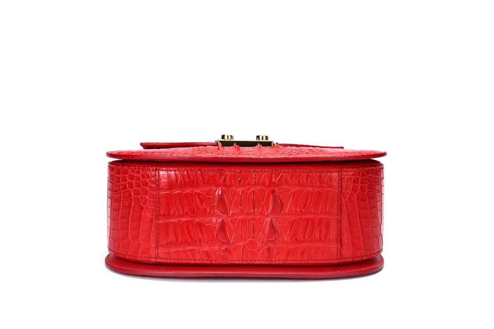 Top Handle Mini Crocodile Leather