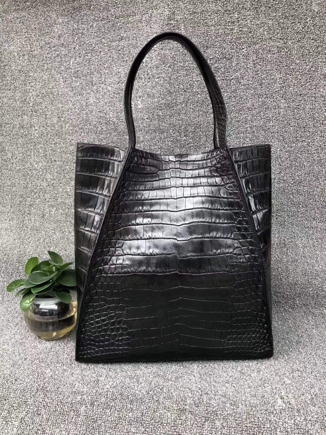 Unisex  Crocodile Belly Leather Small  Hobo Bags