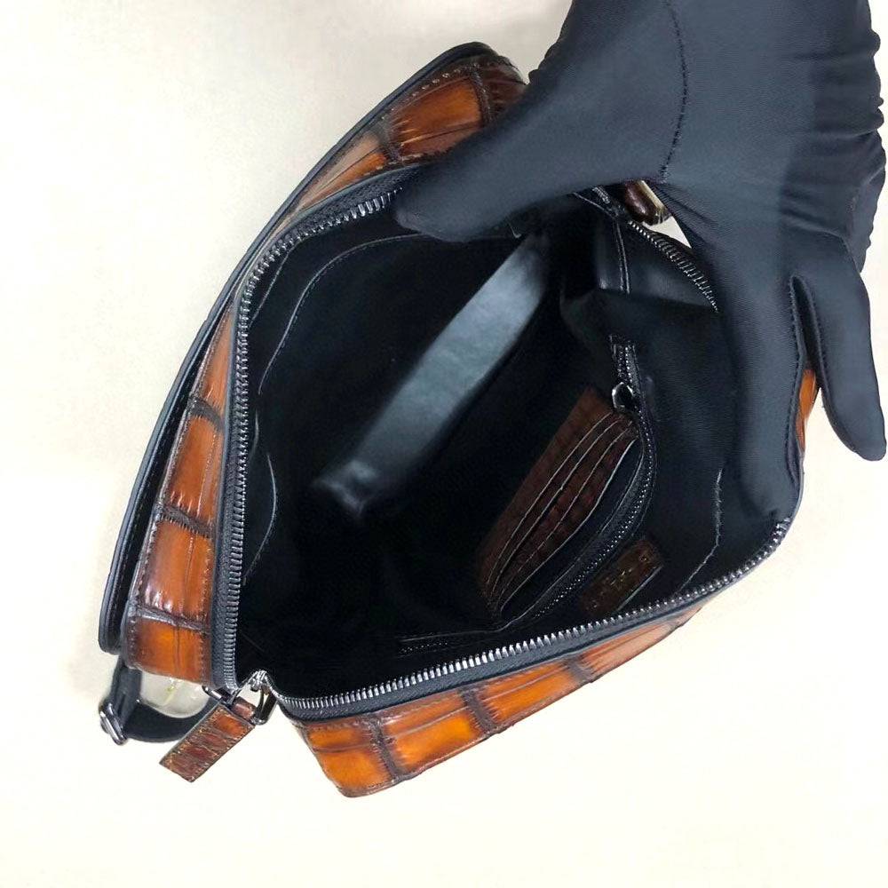 Túi clutch đeo vai đeo chéo trước ngực bằng da thật phong cách vintage