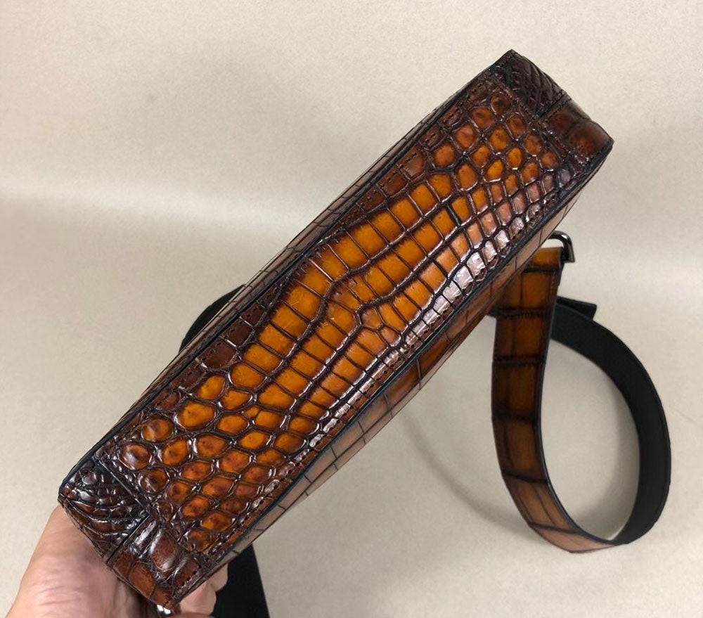 Túi clutch đeo vai đeo chéo trước ngực bằng da thật phong cách vintage