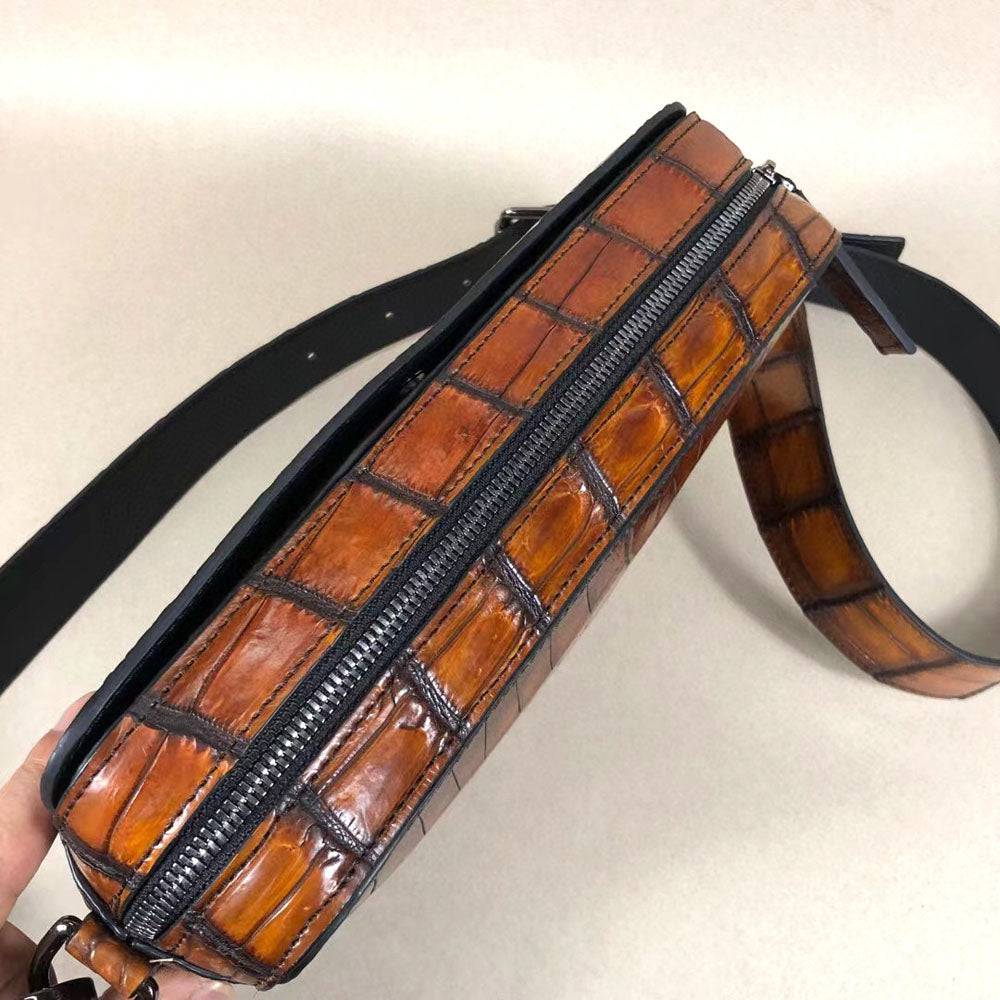 Túi clutch đeo vai đeo chéo trước ngực bằng da thật phong cách vintage