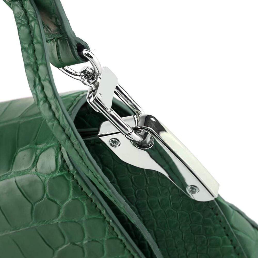 Women's Crocodile Leather Shoulder Bags Green