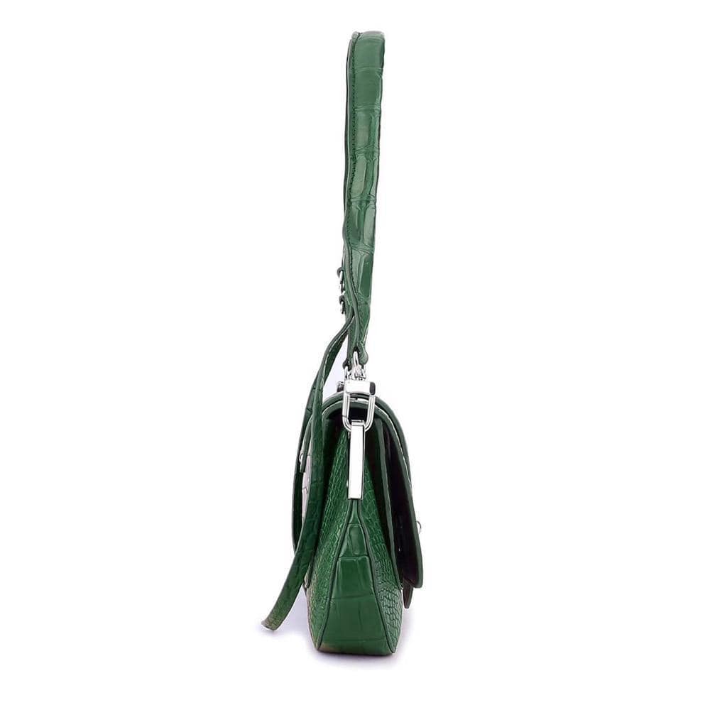 Women's Crocodile Leather Shoulder Bags Green