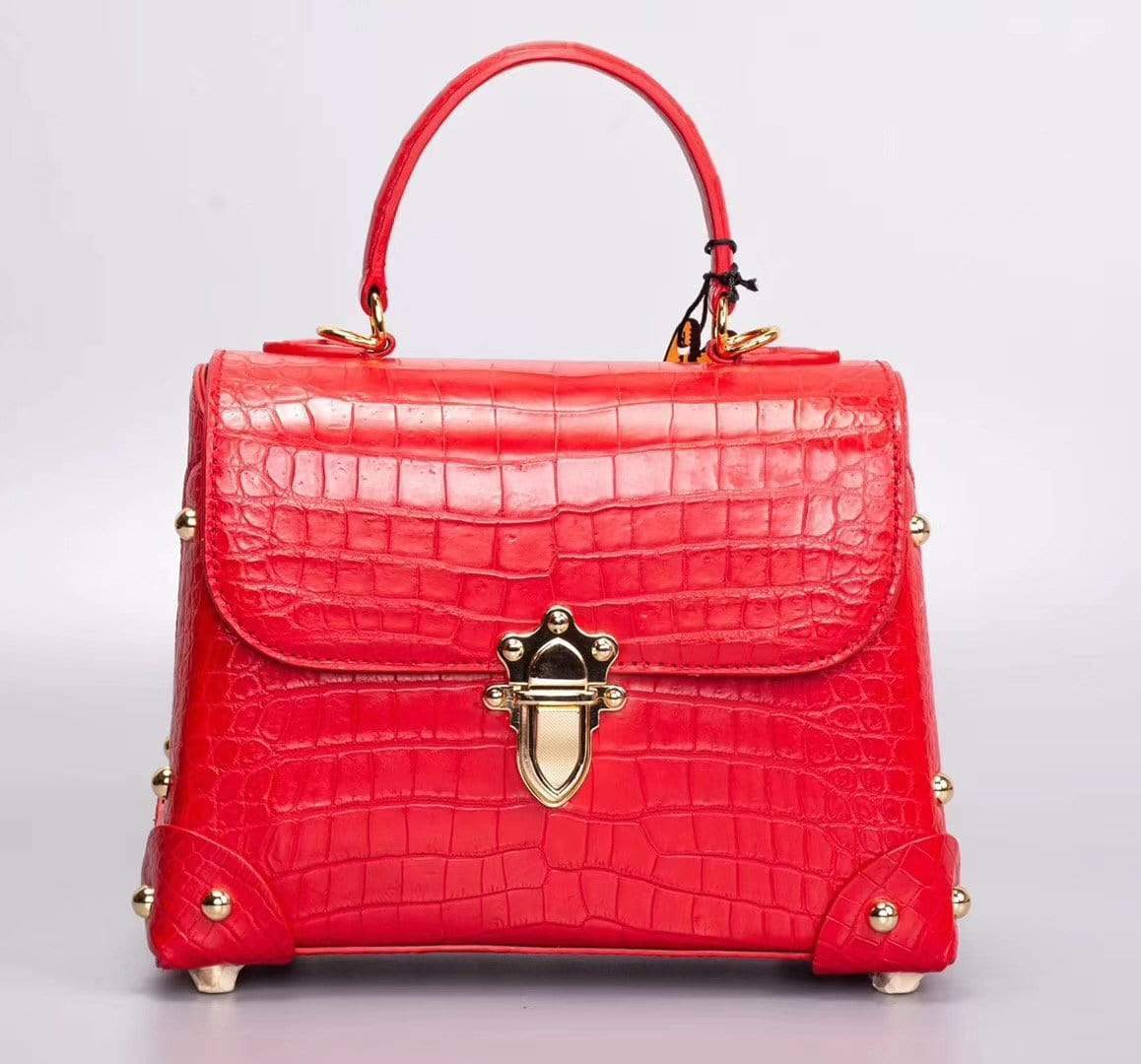 Women's Crocodile Leather Small  Top Handle Bag