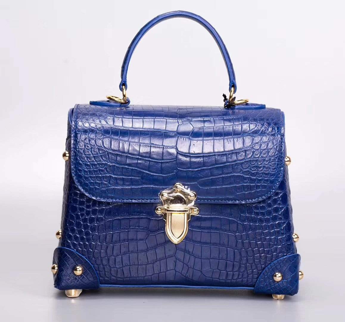 Women's Crocodile Leather Small  Top Handle Bag