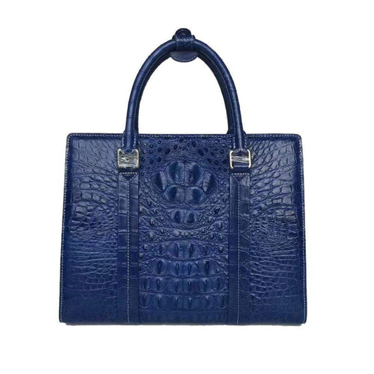 Women's Genuine Crocodile Leather Top Handle Shoulder Bag