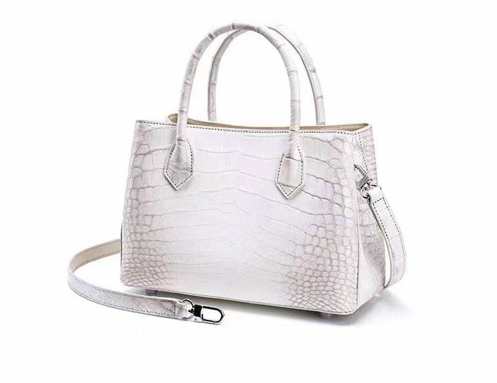 Women's Genuine Crocodile Leather Small  Tote  Shoulder Bag