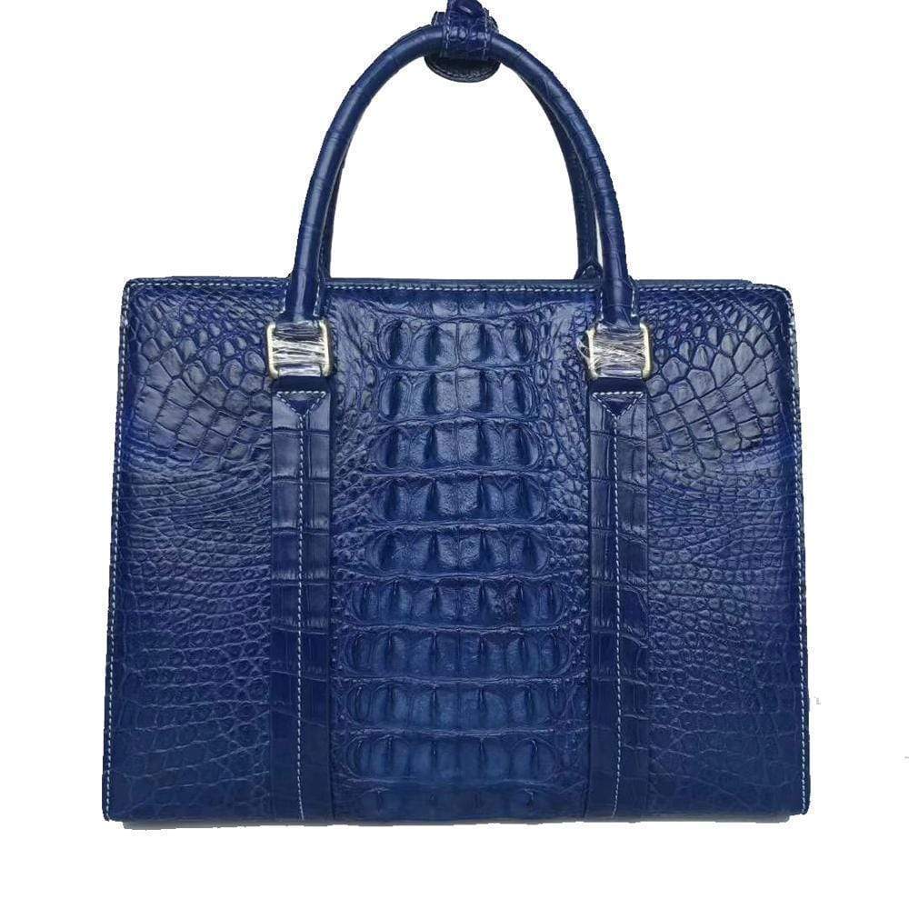 Women's Genuine Crocodile Leather Top Handle Shoulder Bag