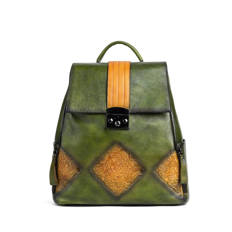 Women’s Vintage Leather Backpack Handle Shoulder Bag