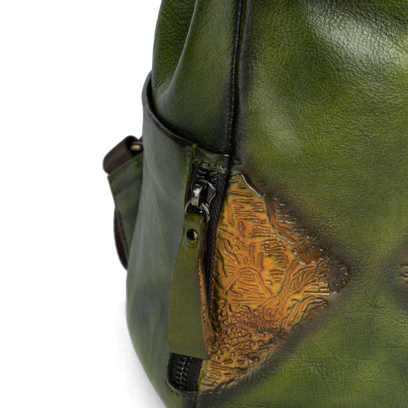 Women’s Vintage Leather Backpack Handle Shoulder Bag