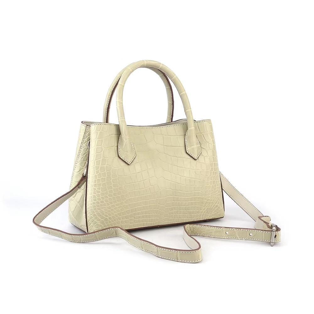 Women's Mini Top Handle Tote Bags  Cream