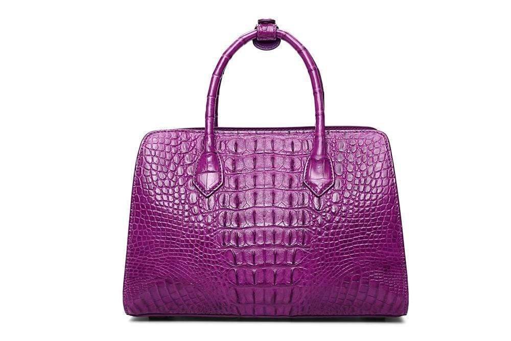 Womens Crocodile Leather Shoulder Tote Bag