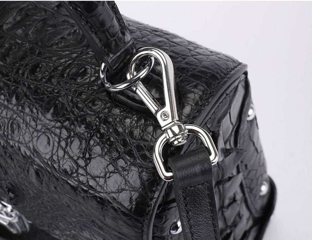 Womens  Genuine Crocodile Leather Top Handle Bag