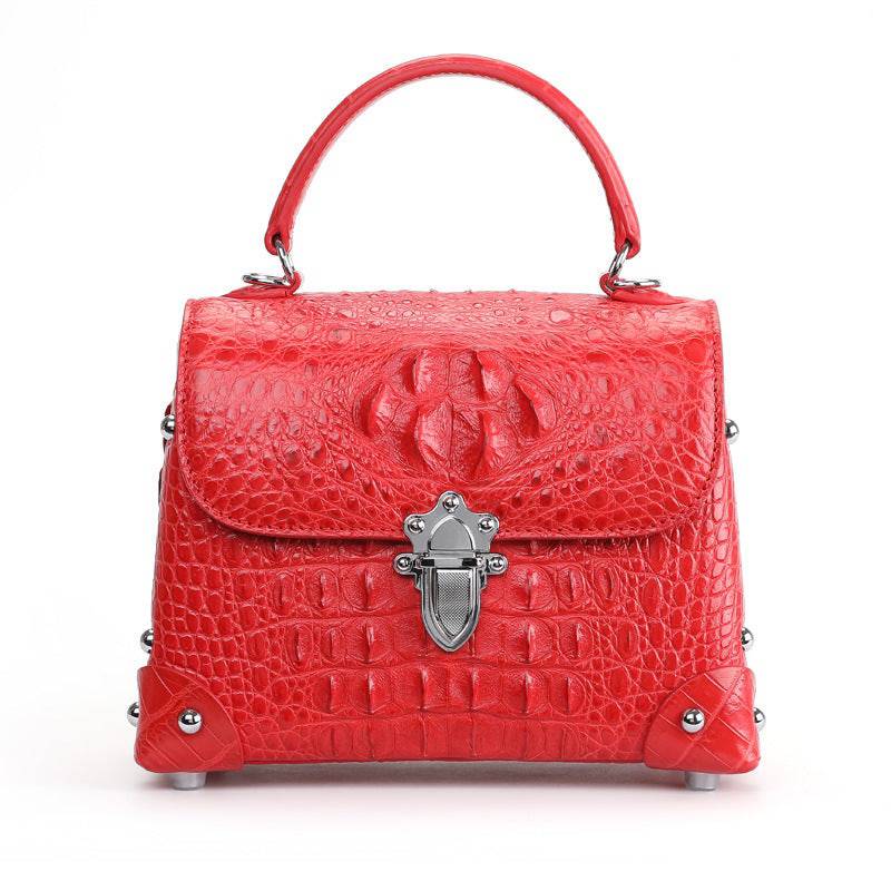 Womens  Genuine Crocodile Leather Top Handle Bag