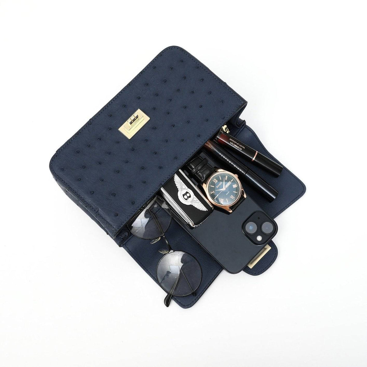 Preordine borsa mini da donna in pelle effetto coccodrillo, con patta e catena, manico superiore e tracolla, rosa acceso