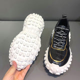 Crocodile Leather Rubber Platform Sneakers