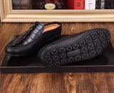 Crocodile Leather  Slipper Mule, Slip on Indoor, Backopen Slipper,Hollow Slippers