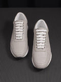 Crocodile Leather Sneaker Shoes Grey