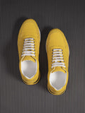 Crocodile Leather Sneaker Shoes Yellow