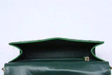 Crocodile Leather  Top Handle Bag  Dark Green