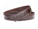 Crocodile Skin Belly Leather Waist Belt Without Buckle