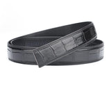 Crocodile Skin Belly Leather Waist Belt Without Buckle